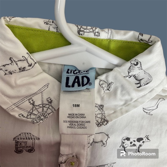 Little Lad Baby Boy County Fair Animal Print One Piece Romper 18 Months Infant - Picture 5 of 5